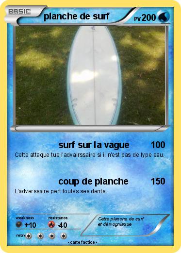 Pokemon planche de surf