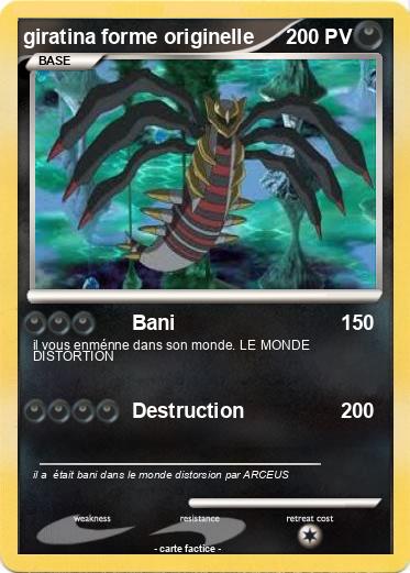 Pokemon giratina forme originelle
