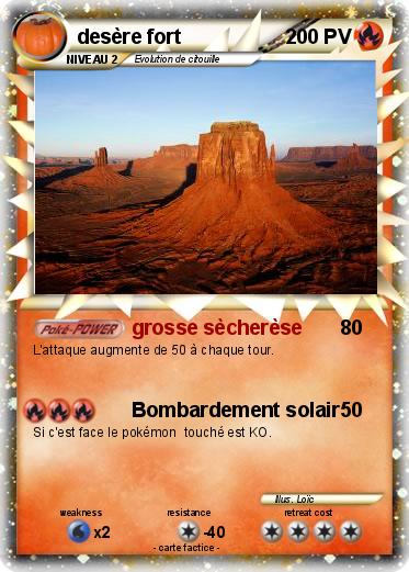 Pokemon desère fort
