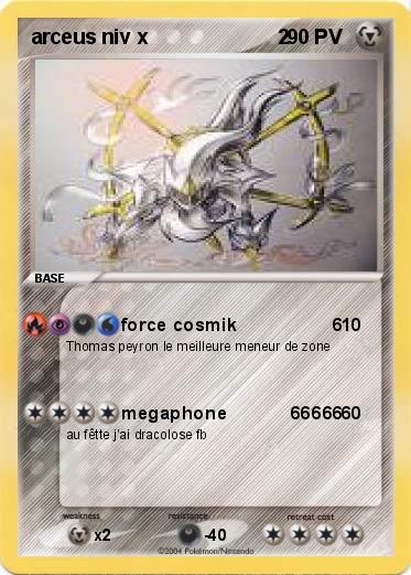 Pokemon arceus niv x                       2