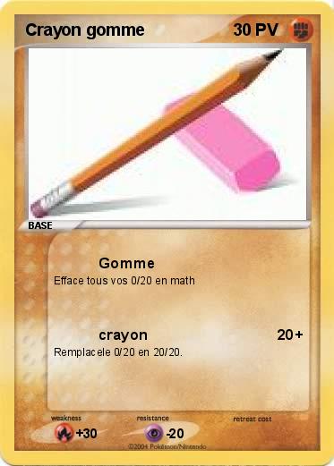 Pokemon Crayon gomme