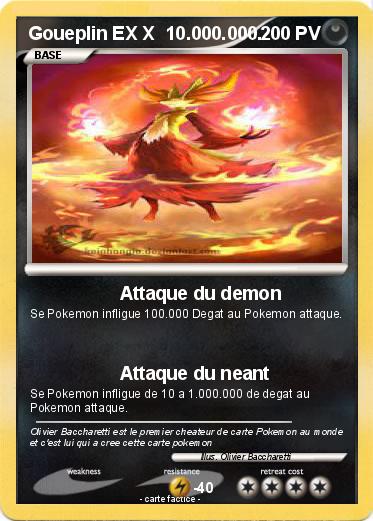 Pokemon Goueplin EX X  10.000.000.