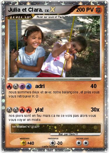 Pokemon Julia et Clara.
