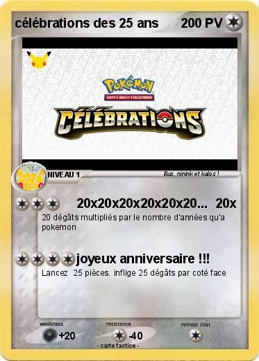 Pokemon célébrations des 25 ans