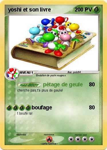 Pokemon yoshi et son livre