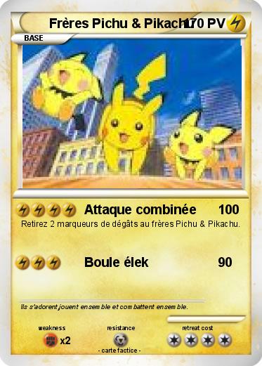 Pokemon Frères Pichu & Pikachu