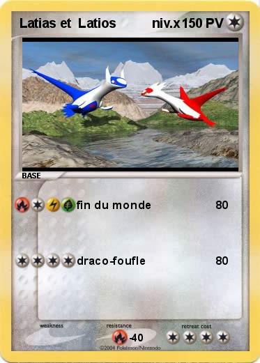 Pokemon Latias et  Latios          niv.x