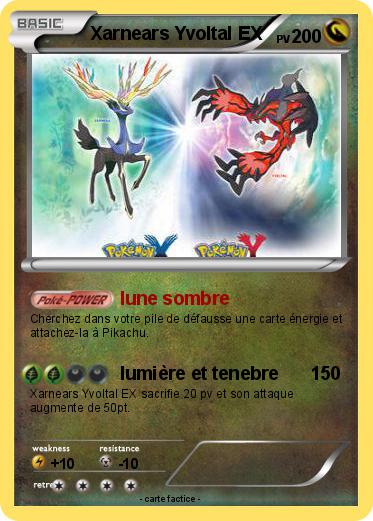 Pokemon Xarnears Yvoltal EX