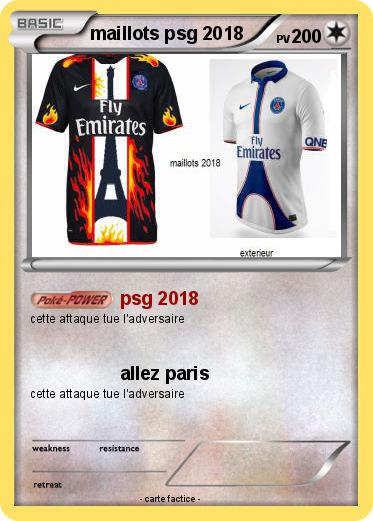 Pokemon maillots psg 2018