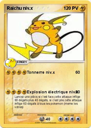 Pokemon Raichu niv.x