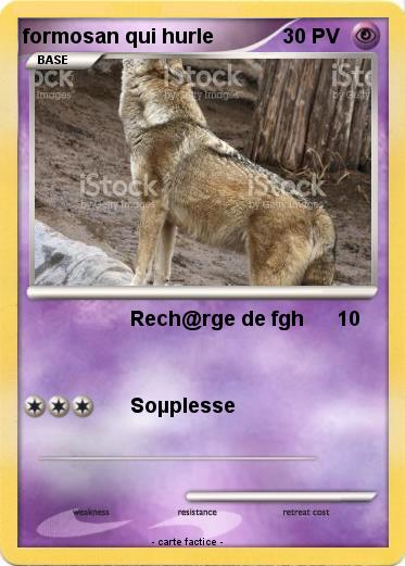 Pokemon formosan qui hurle