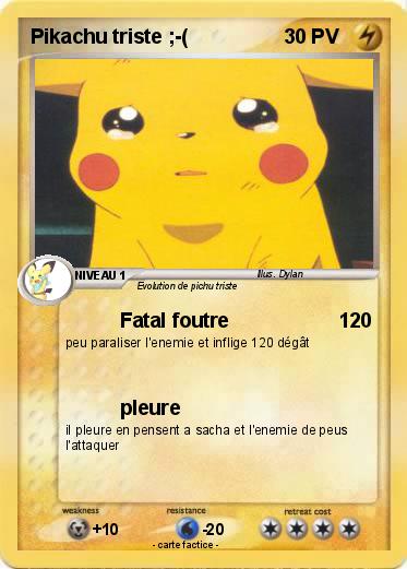 Pokemon Pikachu triste ;-(