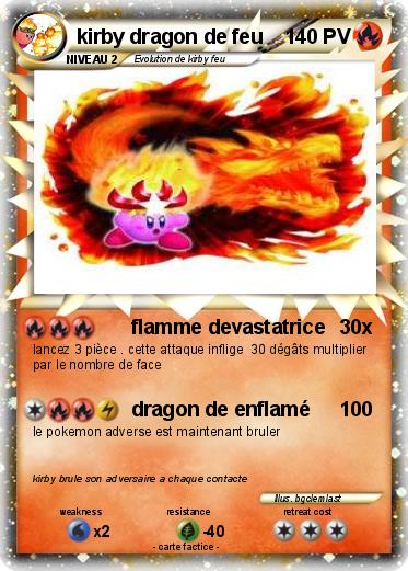 Pokemon kirby dragon de feu