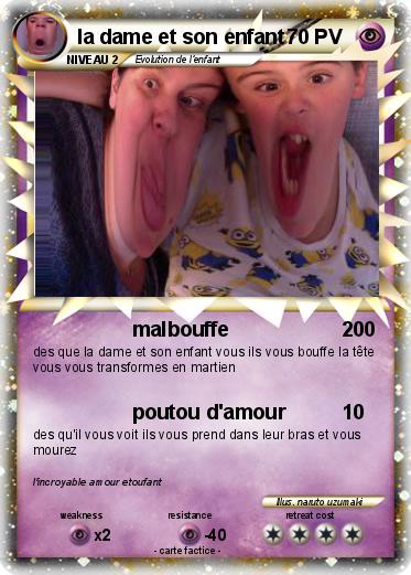 Pokemon la dame et son enfant