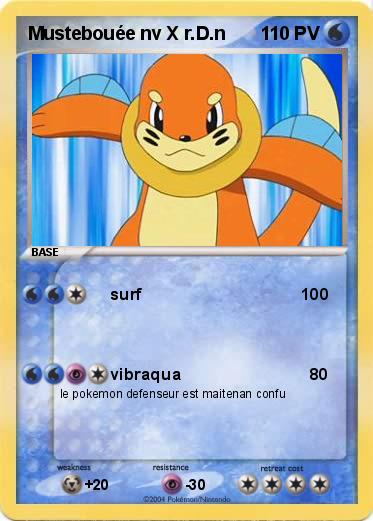 Pokemon Mustebouée nv X r.D.n
