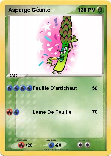 Pokemon Asperge Géante