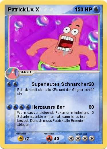 Pokemon Patrick Lv. X
