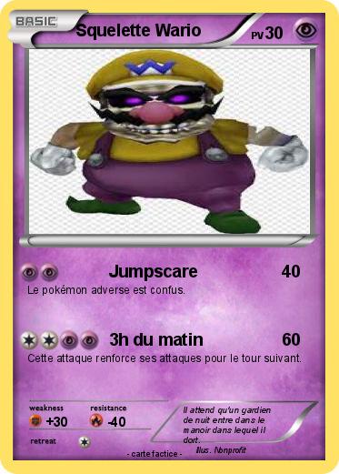 Pokemon Squelette Wario