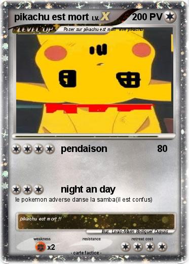 Pokemon pikachu est mort