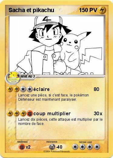 Pokemon Sacha et pikachu