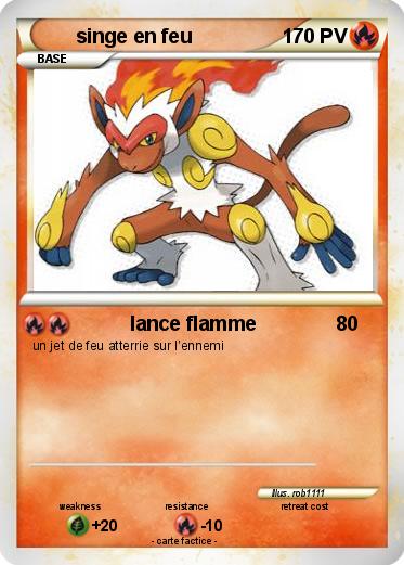 Pokemon singe en feu