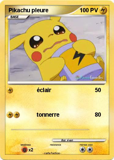 Pokemon Pikachu pleure