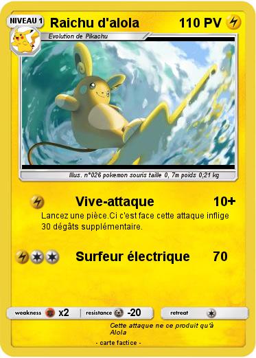 Pokemon Raichu d'alola