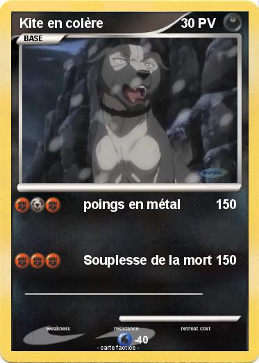 Pokemon Kite en colère