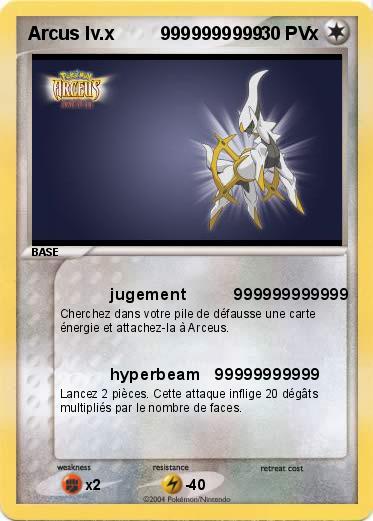 Pokemon Arcus lv.x         9999999999         x