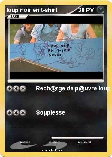 Pokemon loup noir en t-shirt