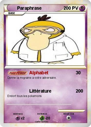 Pokemon Paraphrase