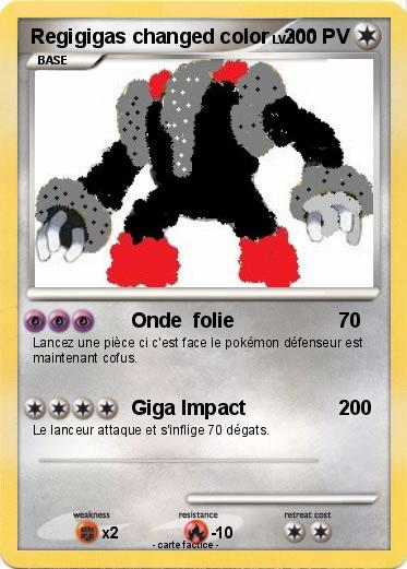 Pokemon Regigigas changed color