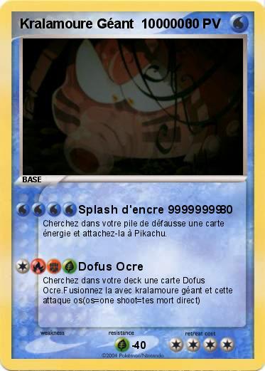 Pokemon Kralamoure Géant  1000000