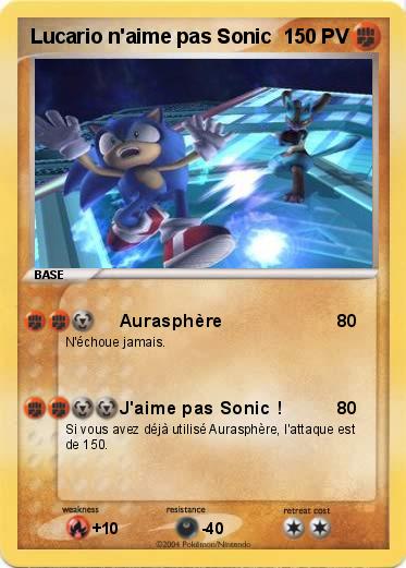 Pokemon Lucario n'aime pas Sonic