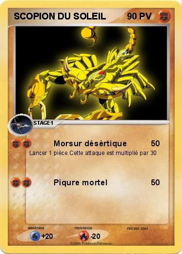 Pokemon SCOPION DU SOLEIL