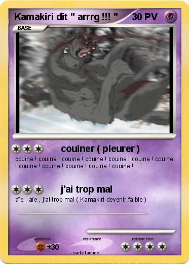 Pokemon Kamakiri dit " arrrg !!! "
