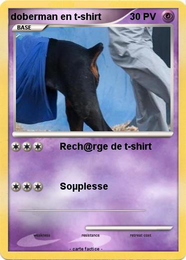 Pokemon doberman en t-shirt