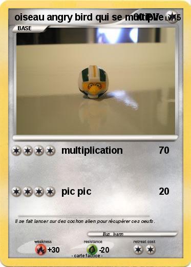 Pokemon oiseau angry bird qui se multiplie