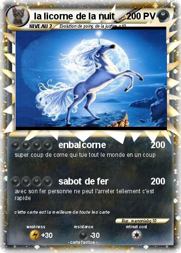 Pokemon la licorne de la nuit