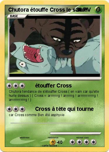 Pokemon Chutora étouffe Cross le saluki