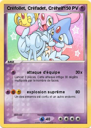 Pokemon Créfollet, Créfadet, Créhelf Pokemon Créfollet, Créfadet, Créhelf