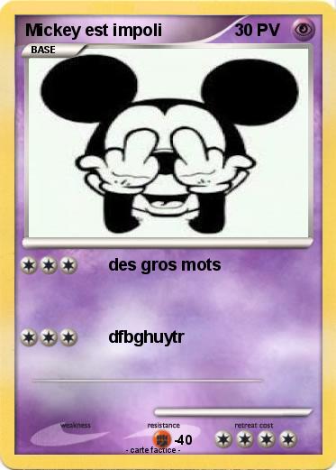 Pokemon Mickey est impoli