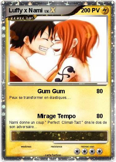 Pokemon Luffy x Nami