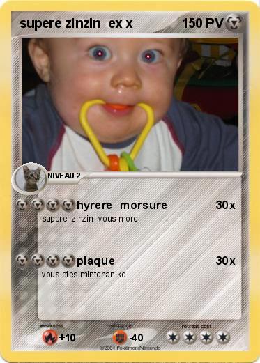 Pokemon supere zinzin  ex x 