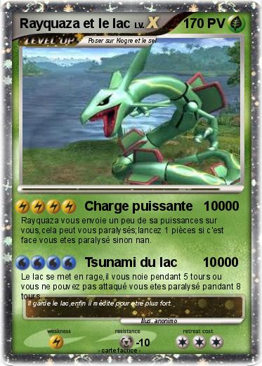Pokemon Rayquaza et le lac