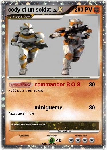 Pokemon cody et un soldat
