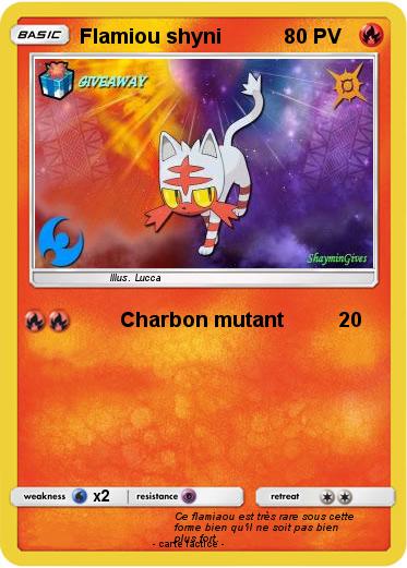 Pokemon Flamiou shyni