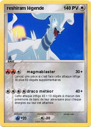 Pokemon reshiram légende