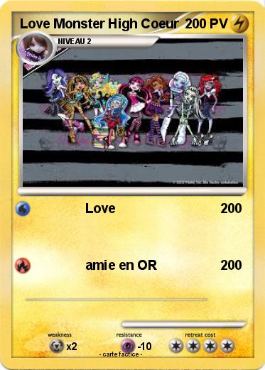 Pokemon Love Monster High Coeur
