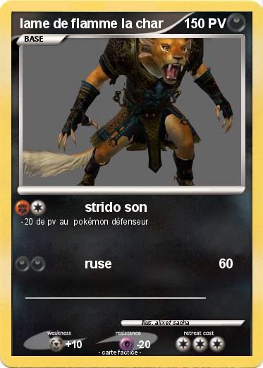 Pokemon lame de flamme la char